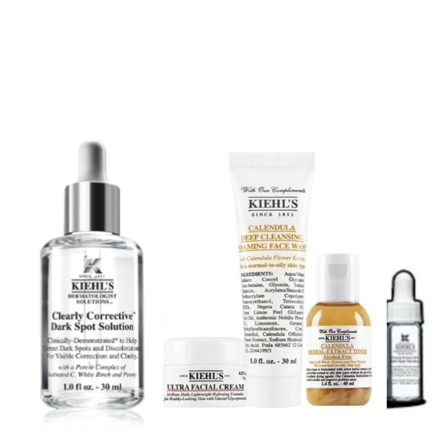 【耶誕來點驚喜】KIEHLS激光極淨白精華-金盞花泡泡凝露&化妝水-冰河保濕霜