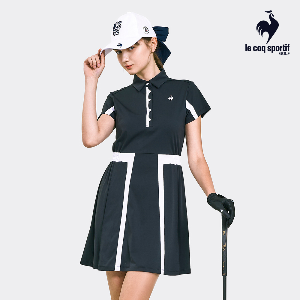 【LE COQ SPORTIF GOLF】修身型黑色連身裙洋裝-S