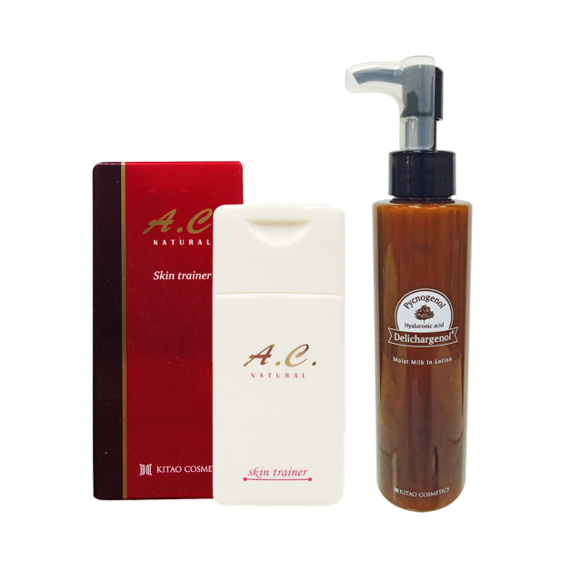 (西門)【降溫保暖】草本24日本四重玻尿酸毛孔緊緻精華乳+AC青春酵素洗顏粉