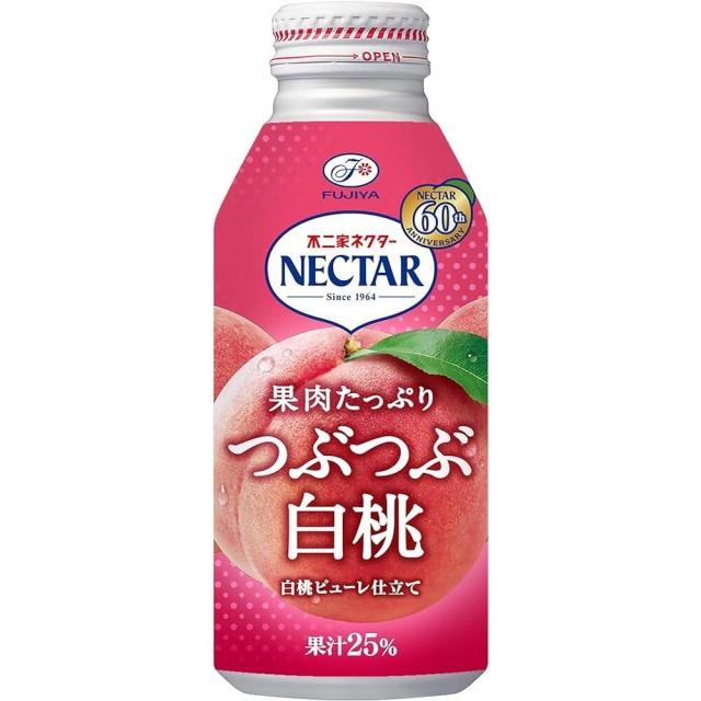 ●【超市TOP30熱銷推薦】不二家鋁罐果肉白桃汁25% 364.8ml