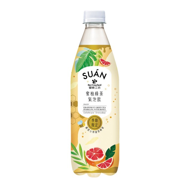(天母)味丹究·選SUÁN蜜柚綠茶氣泡飲540ml