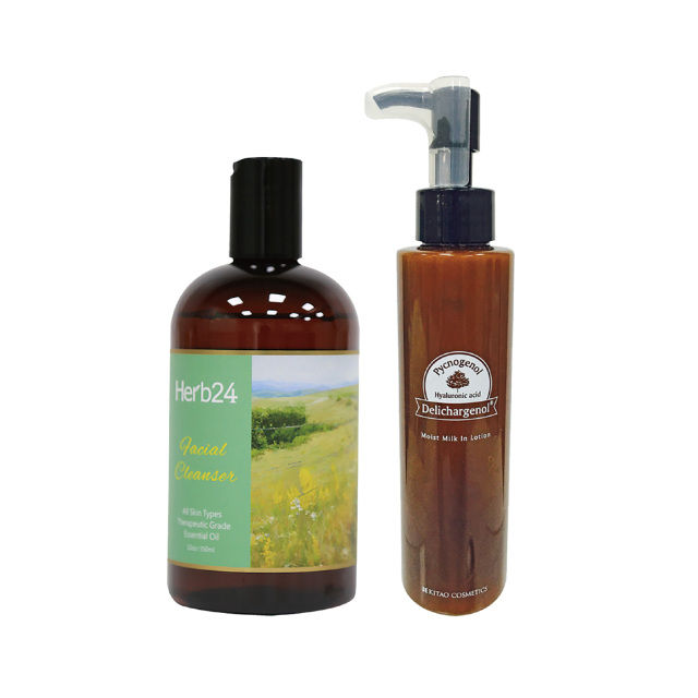 【超級點數盛點】草本24 日本四重玻尿酸毛孔緊緻精華乳+平衡修護/潤澤保濕潔膚乳