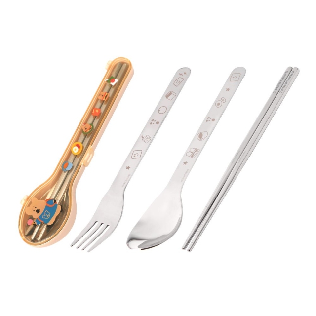 【生日優惠】HOUSUXI-DINOTAENG 校園系列-316不鏽鋼餐具三件組