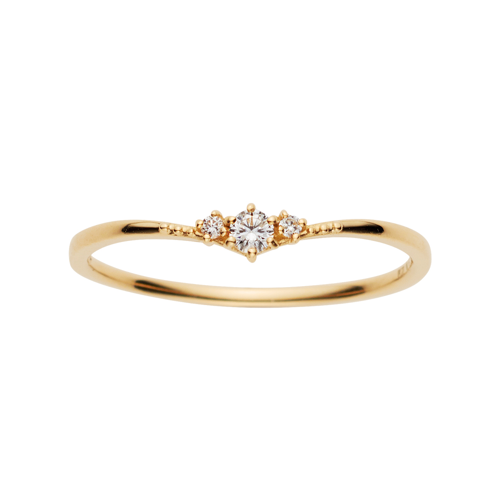 *【va vendome aoyama】18K V型鑽石戒指