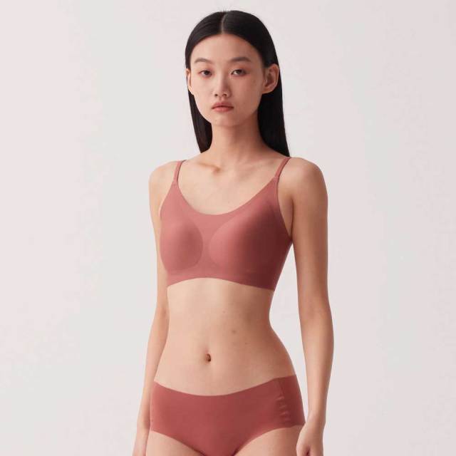 3件組－經典款 親膚無痕內衣 (玫瑰奶茶細肩) FREE SIZE