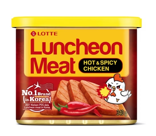 LOTTE 辣味雞肉午餐肉340g