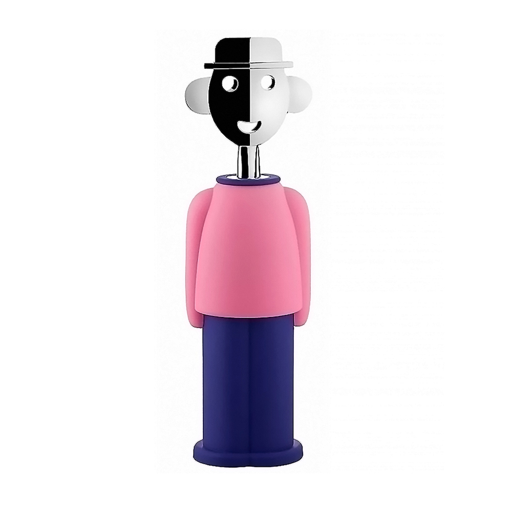 【台中新光-飛捷生活館】 ALESSI 山卓葡萄酒開瓶器(系列)-粉衣藍褲