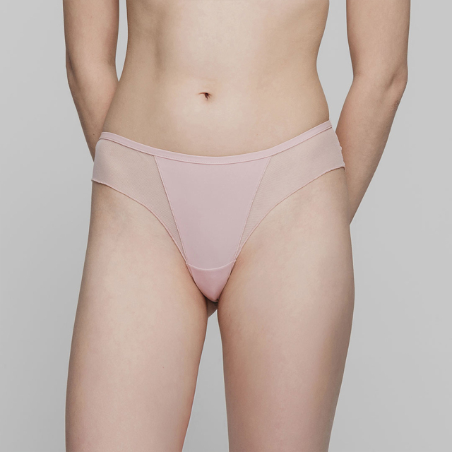 Bralette Brief 紗網波浪邊內褲 淡粉
