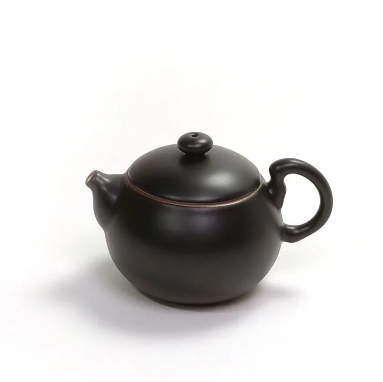 【中港陶作坊】大滿富壺 約150ml-黑