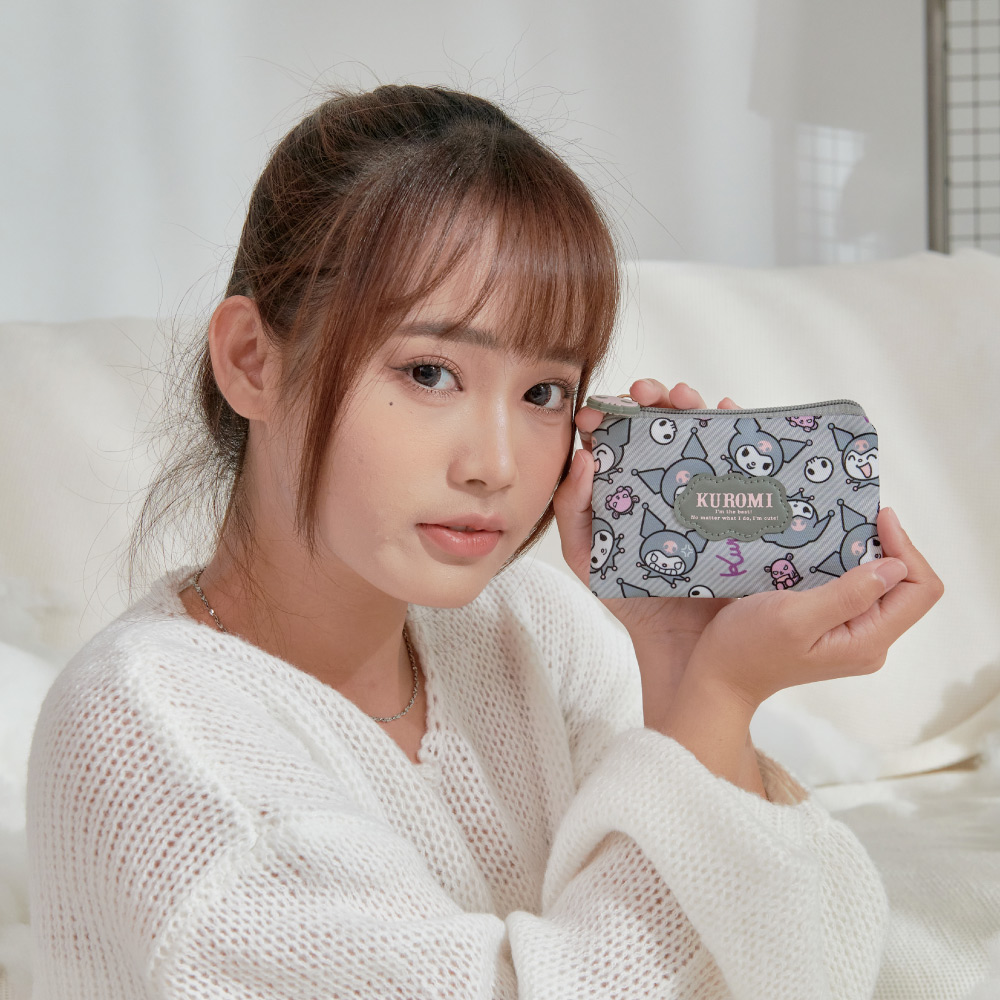 【kiki STUDIO】酷洛米-甜蜜時光-票卡零錢包-酷灰