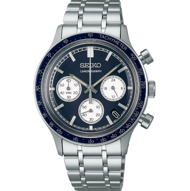 *【ERICA】SEIKO 運動三眼計時手錶 38.7MM (藍)
