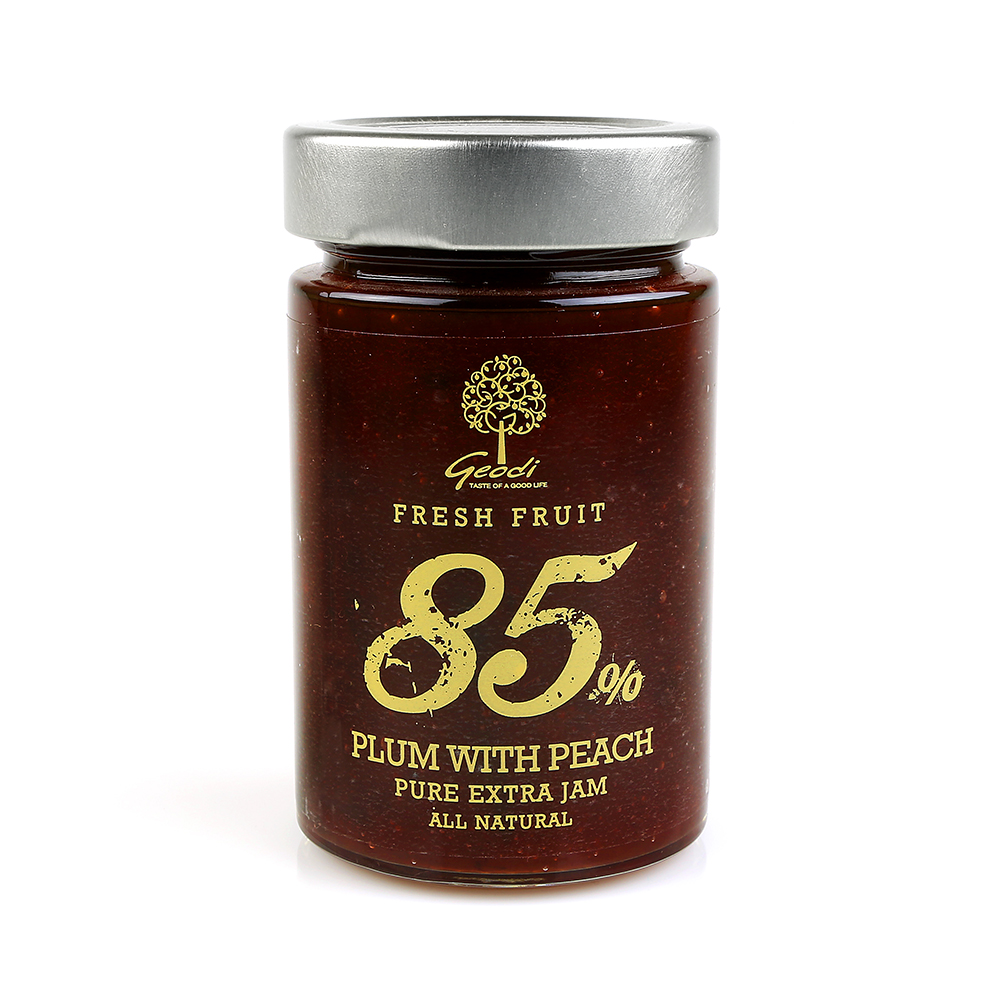GEODI 85%天然李子水蜜桃果醬250g