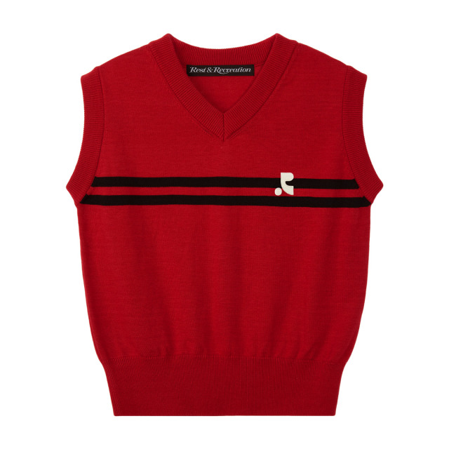 【南西CLUB21獨家優惠】Rest & Recreation紅色雙線設計背心