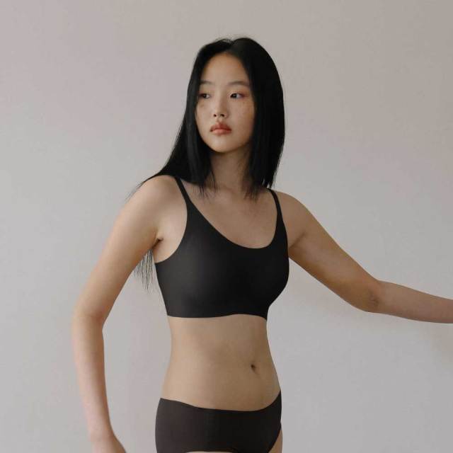 3件組－經典款 親膚無痕內衣 (黑色細肩)