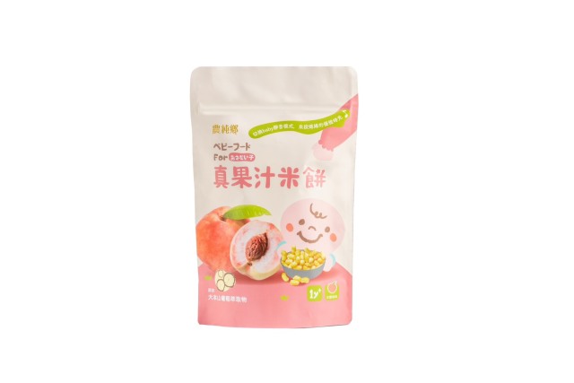 農純鄉 寶寶米餅水蜜桃真果汁米餅 (40G/包)+蘋果真果汁米餅 (40G/包)