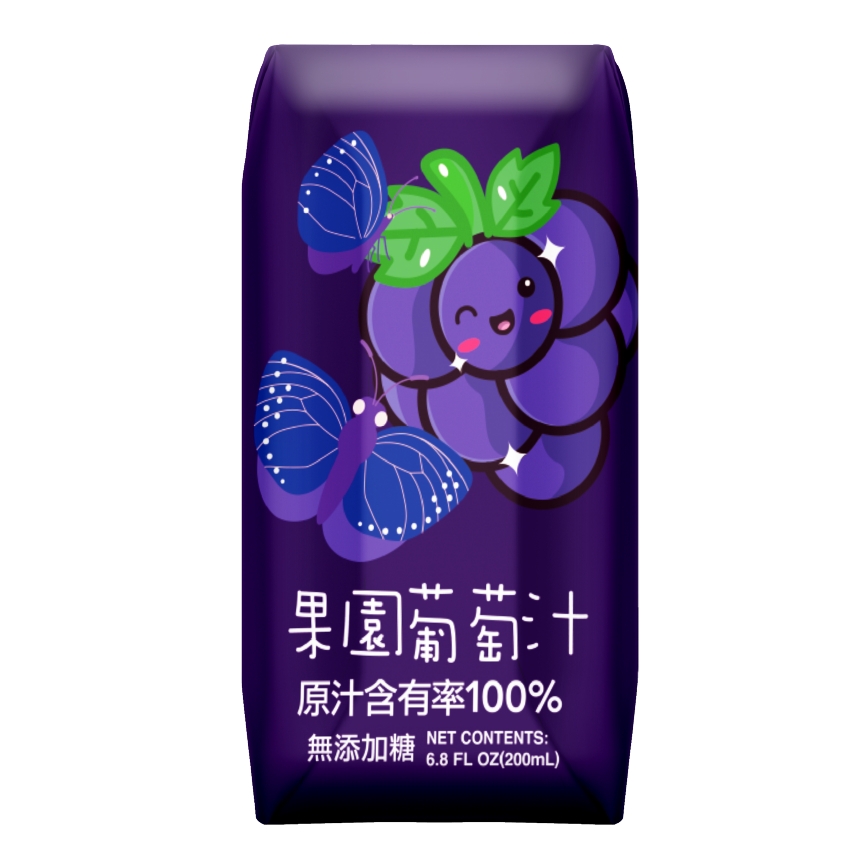 臺北市立動物園100%果園葡萄綜合果汁200ml