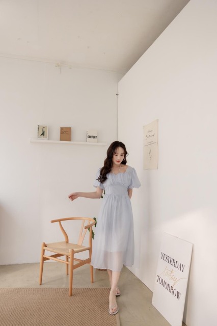 【夏日必備夢幻戰服】HOME SHOP-純淨美感長洋裝