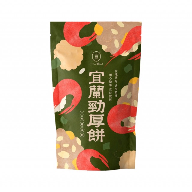 一口宜口 三星蔥櫻花蝦勁厚餅10入