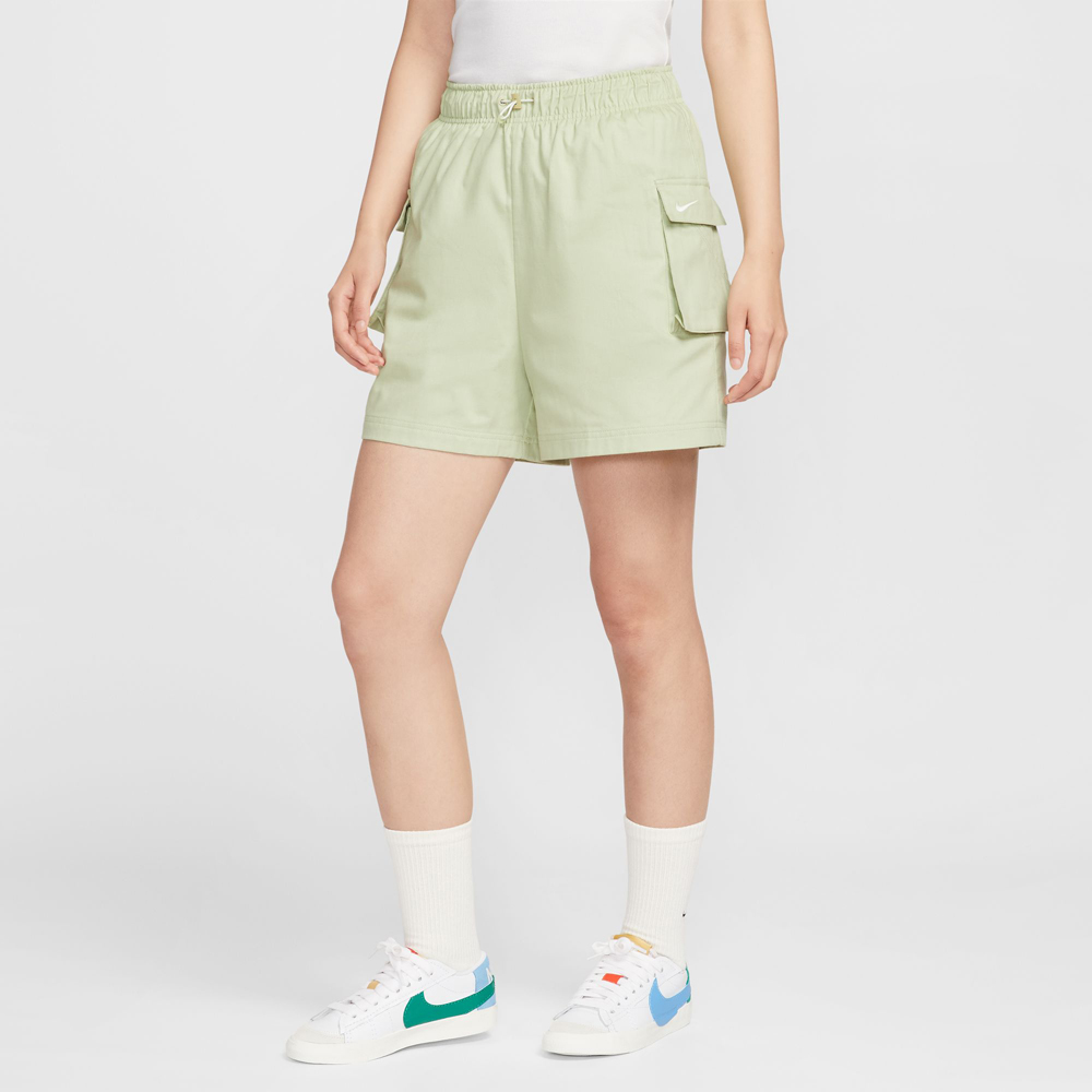 NIKE-女 高腰工裝褲-綠,XS