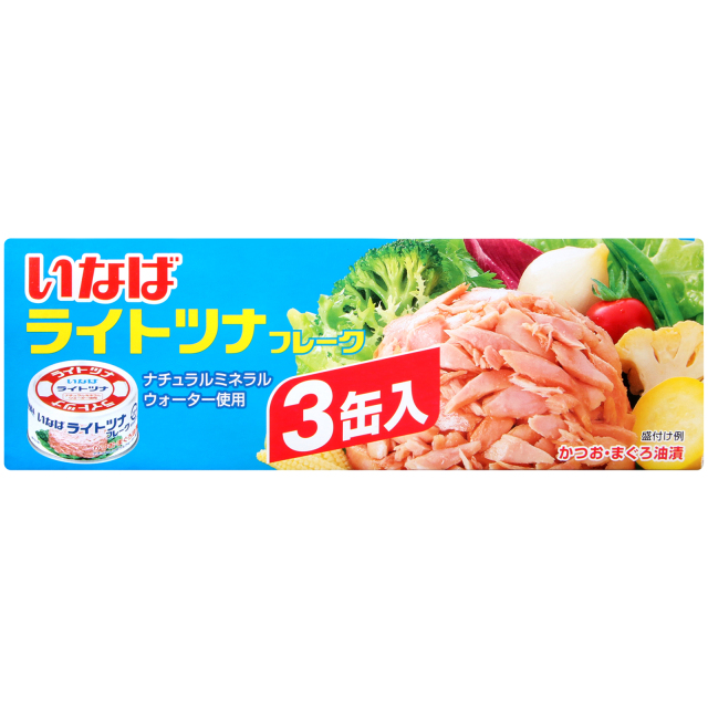 (北站)【酷夏兌兌points】稻葉3入鮪魚鰹魚罐210g