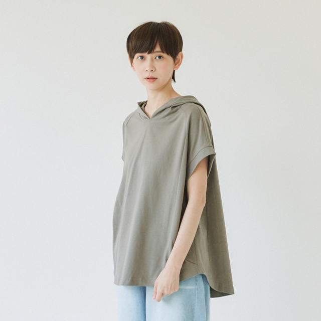 【有點潮】Simply Yours 連帽重磅短袖T 灰F