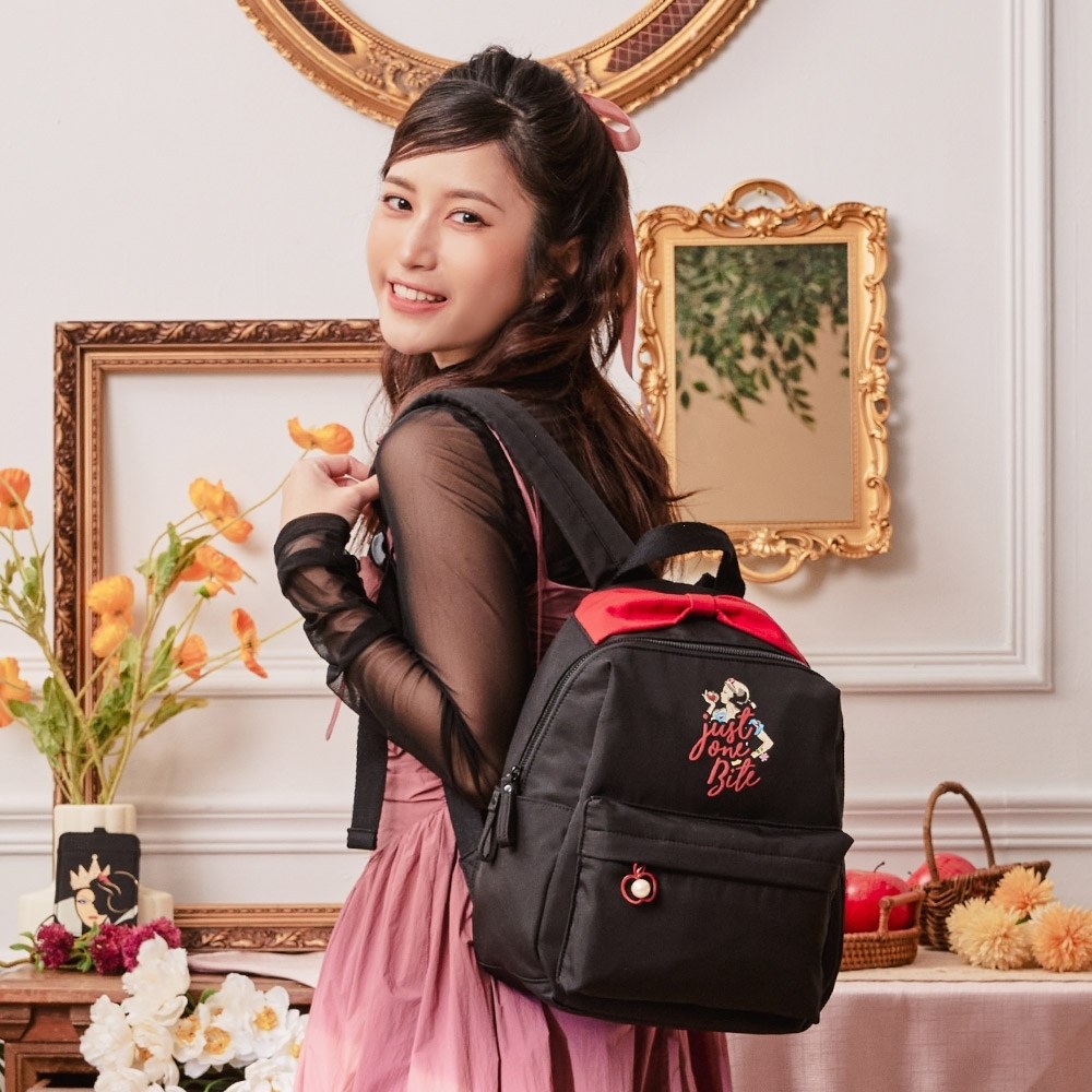 【kiki STUDIO】Disney 迪士尼公主-白雪公主後背包-黑(小)