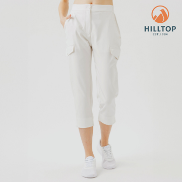 【點亮夏日穿搭】HILLTOP 超潑水抗UV施華洛世奇水鑽撞釘彈性長褲(可收納)