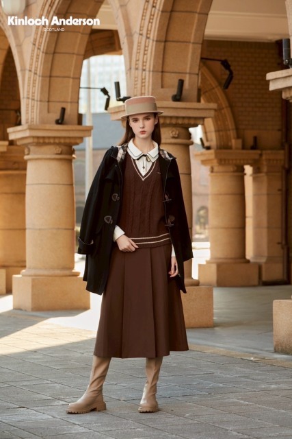 (西門)【降溫保暖】Kinloch Anderson 連帽牛角扣毛料大衣