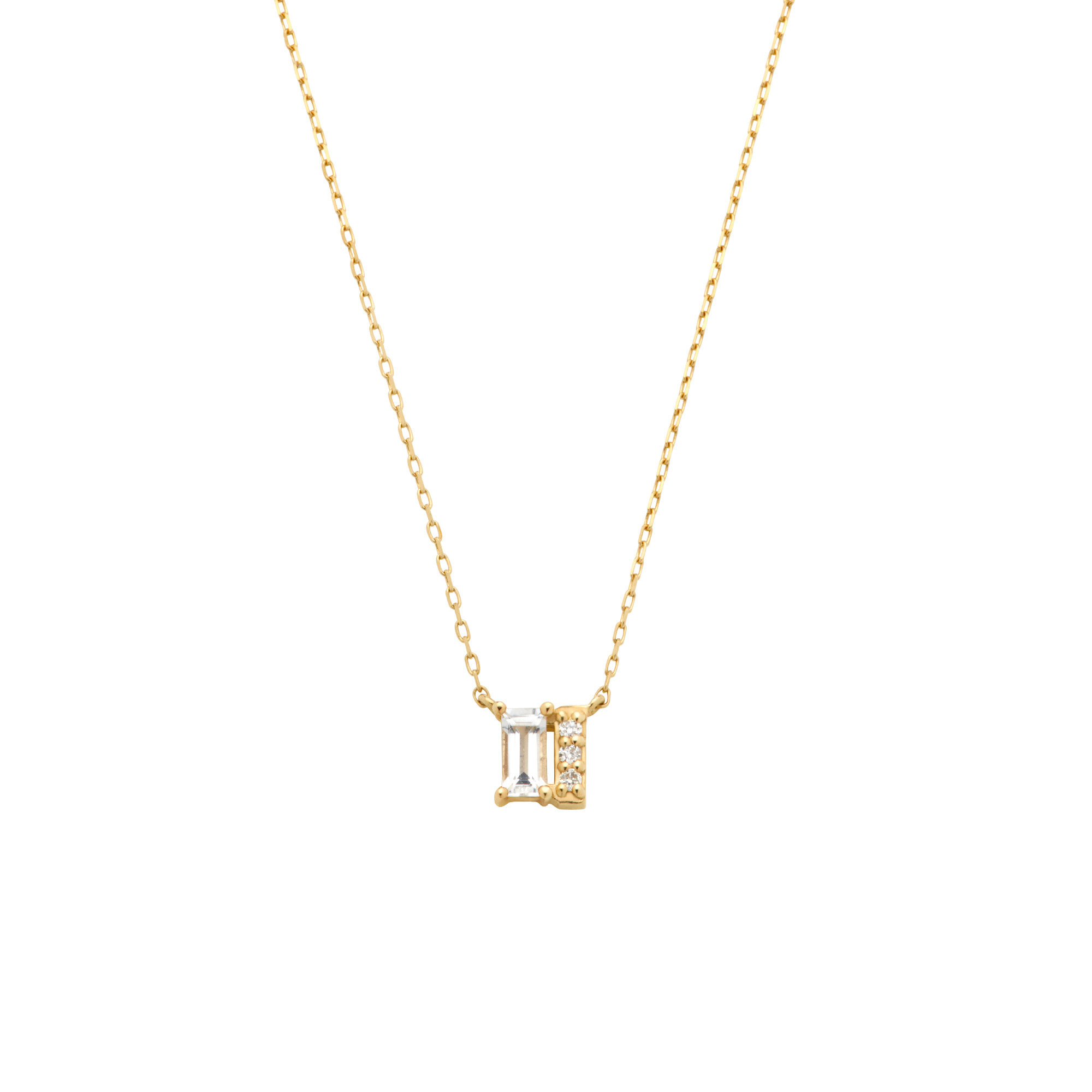 *【va vendome aoyama】《限定品》白色拓帕石鑽石項鍊