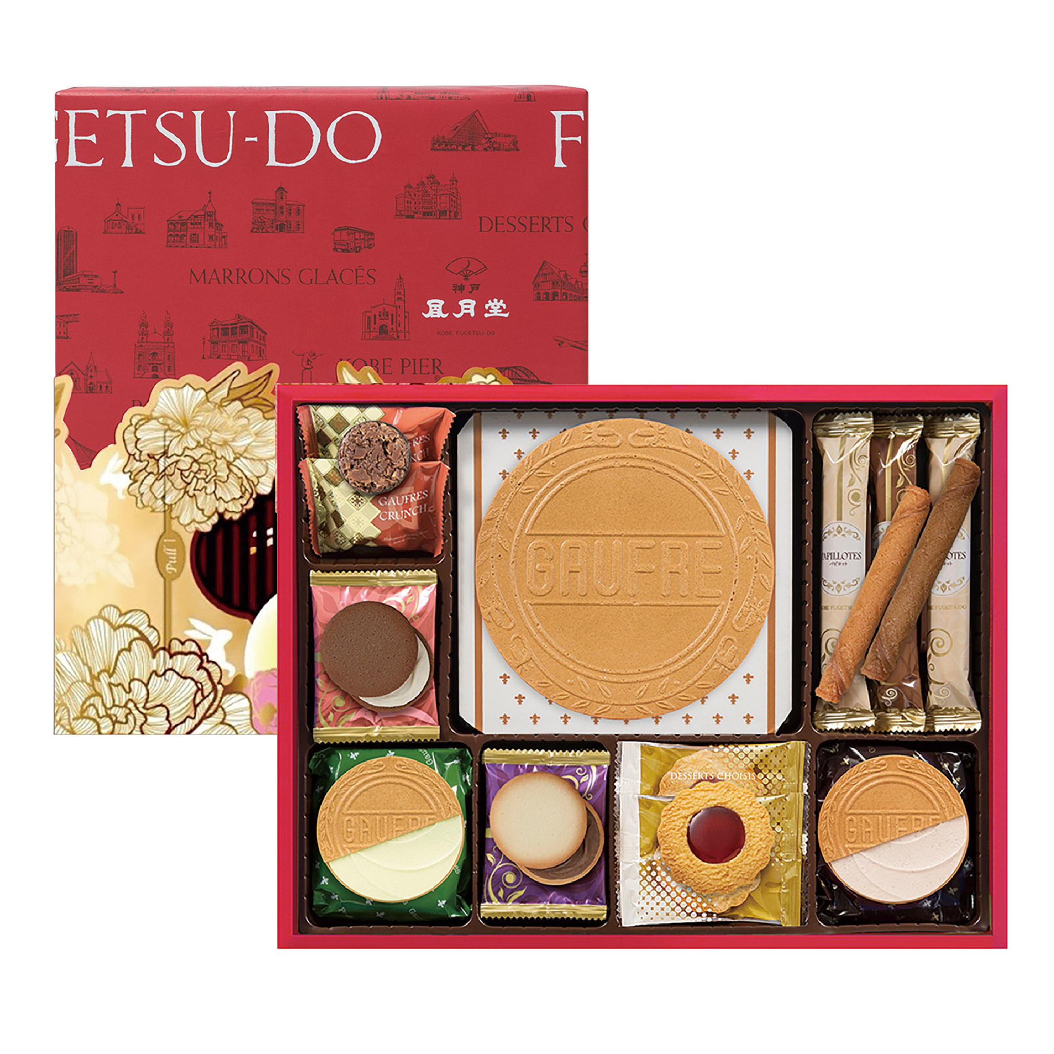 神戶風月堂【中秋限定包裝】緋紅綜合禮盒(29入)
