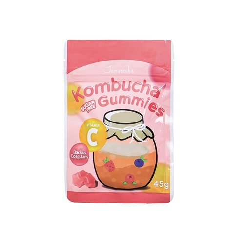 【來點美味零食】jemutecha康普茶機能無糖軟糖-莓果