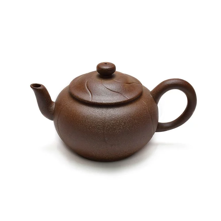 【中港陶作坊】茶人老岩泥六方福滿壺 160ml-炎(二次燒)