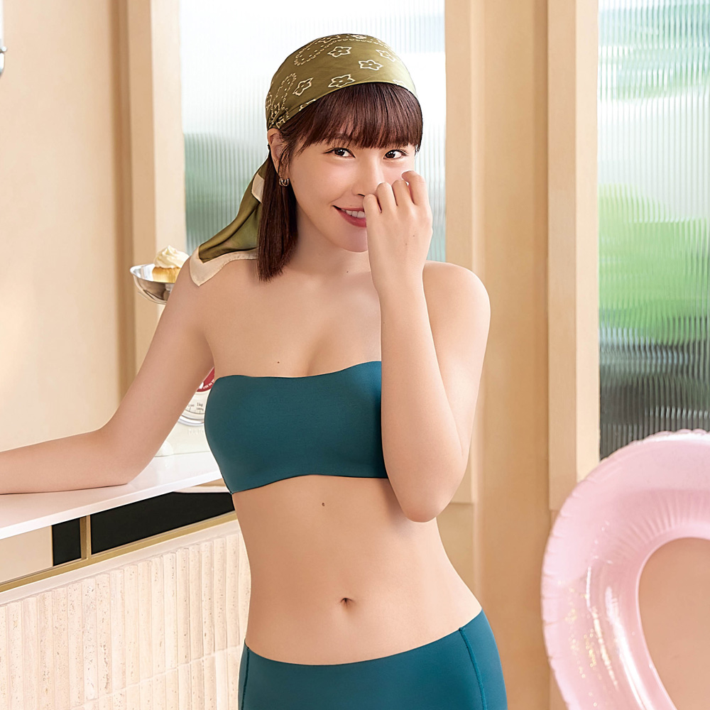 【瑪登瑪朵】QQ雲 平口抹胸BraTop-內斂綠,XXL