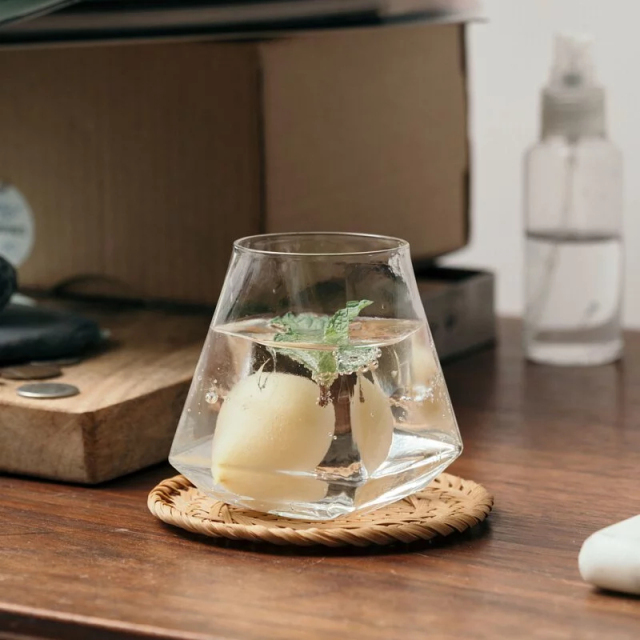 【點點成金】春池玻璃 W LOOP 天燈杯 (透明)