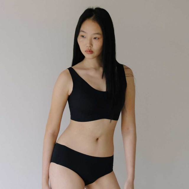 3件組－經典款 親膚無痕內衣 (黑色寬肩)