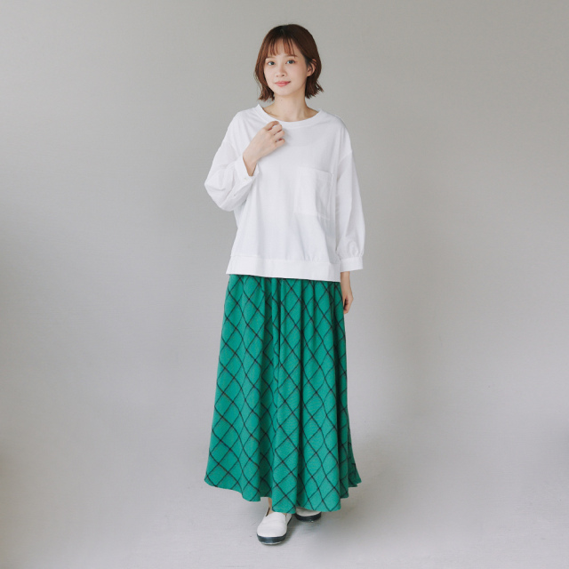 【冬日氛圍感女神】紋鬆緊A字長裙