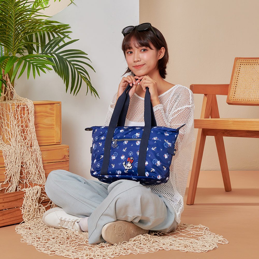 【kiki STUDIO】Hello Kitty 皇家航海-托特包-深藍