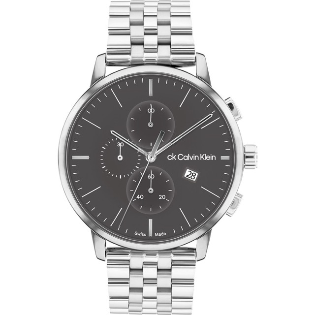 【台中店】 Calvin Klein CK 瑞士製三眼計時手錶-44mm