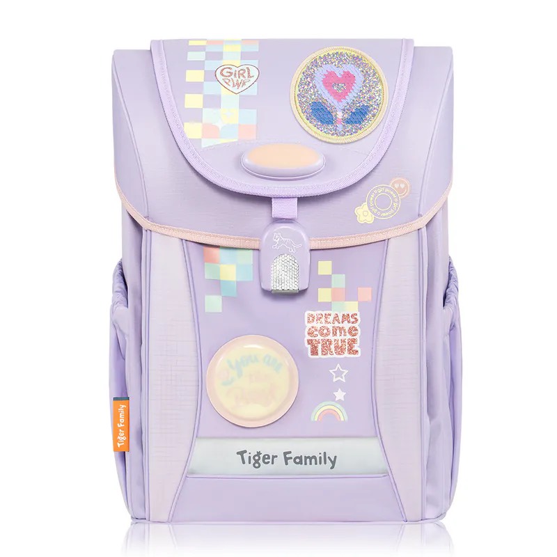 【Tiger Family台中店】學院風超輕量護脊書包Pro 2S-柔美粉紫