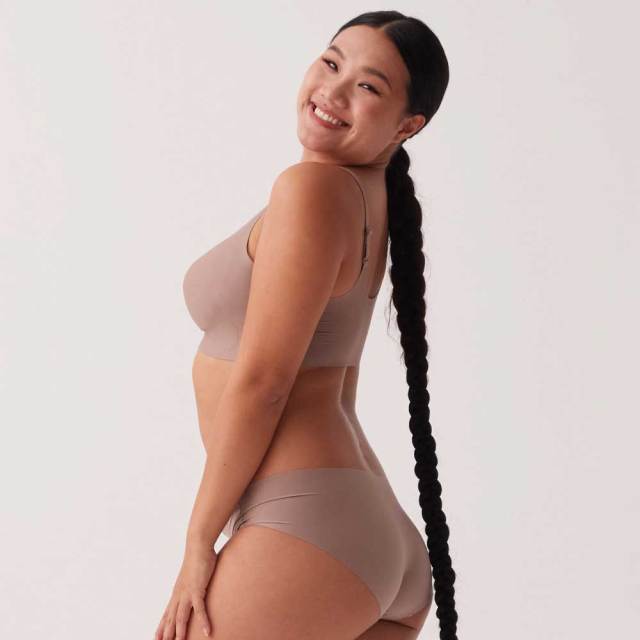 3件組－經典款 親膚無痕內衣 (奶油栗子細肩)-PLUS+加大款