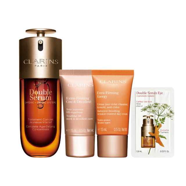 CLARINS-黃金雙萃緊緻光彩組