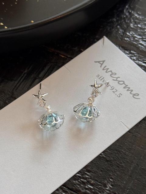 【耶誕來點驚喜】未來飾品-海洋之星（銀針耳環）