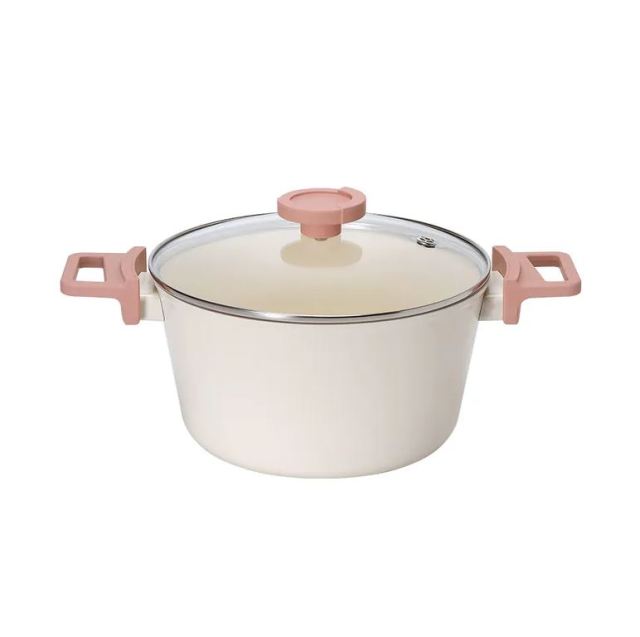 (天母)Nenflam 雙耳湯鍋24CM(電磁底)+玻璃蓋