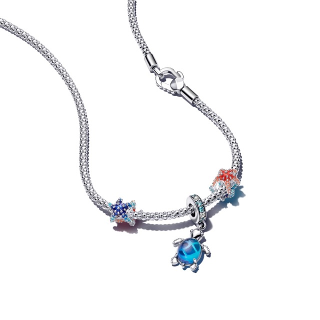 琉璃海龜及海星串吊飾項鏈組合