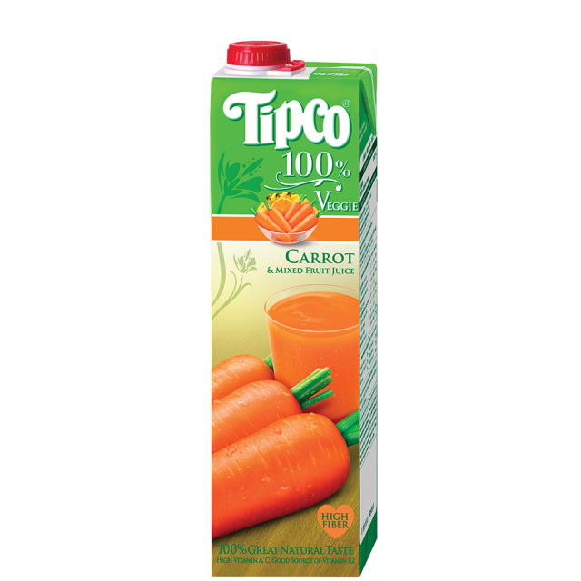 【超市點點好物】Tipco100%胡蘿蔔綜合果蔬汁1000ml