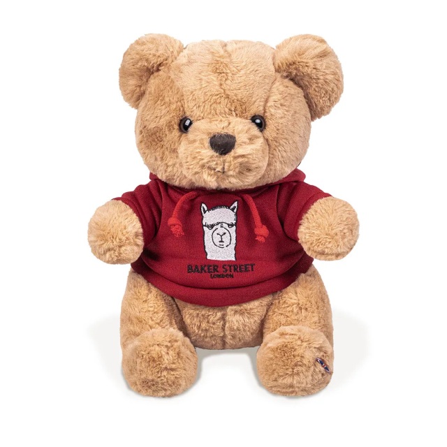 【小北門限定好物】BAKER STREET ［羊駝好朋友系列］帽T熊玩偶-紅色