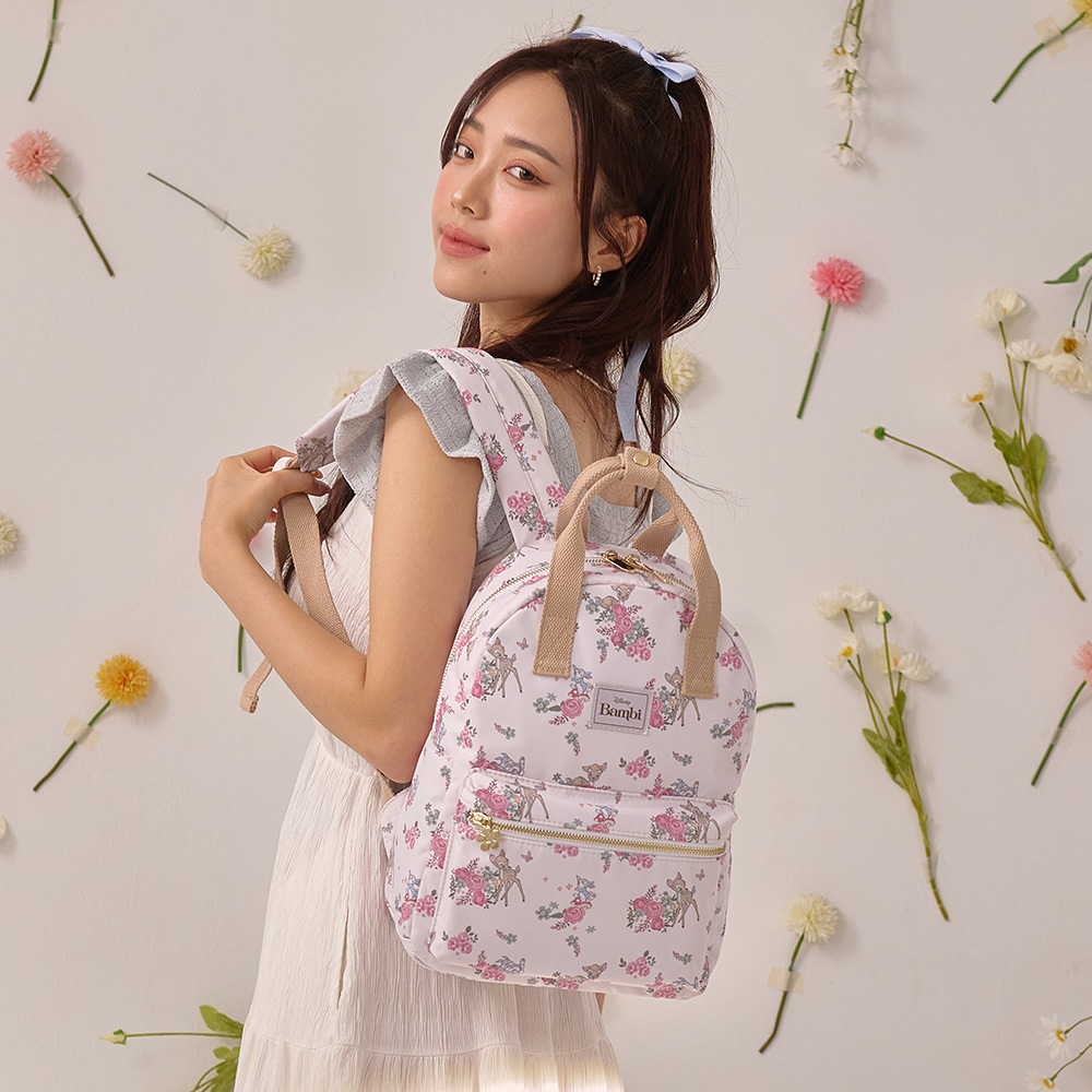【kiki STUDIO】DISNEY小鹿斑比-後背包-米