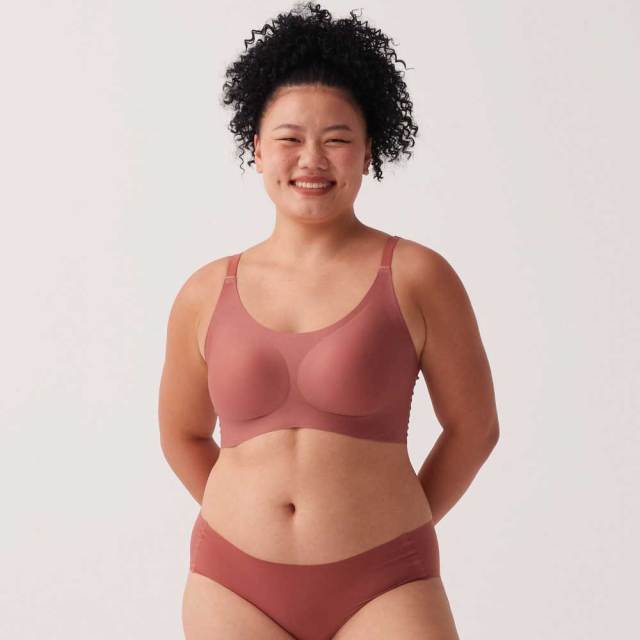 3件組－經典款 親膚無痕內衣 (玫瑰奶茶細肩) PLUS+加大款