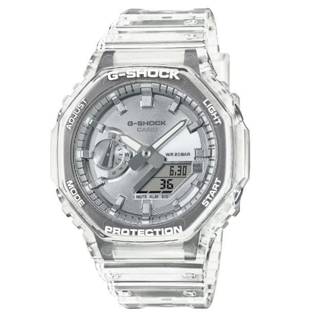 *【ERICA】CASIO G-SHOCK 街頭休閒 八角形雙顯 (銀)
