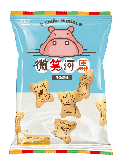 (天母)微笑河馬餅乾-牛奶 60g